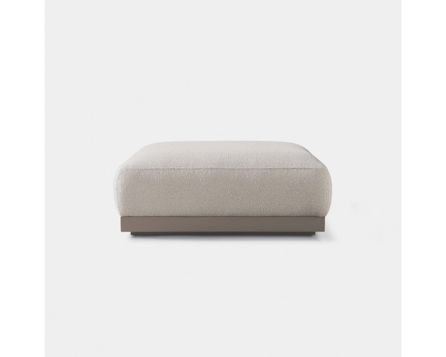 Harbour Amalfi Ottoman - Aluminum Asteroid, Copacabana Sand