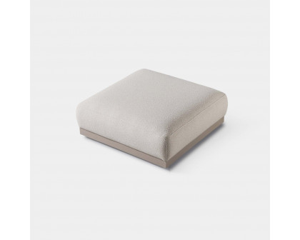 Harbour Amalfi Ottoman - Aluminum Asteroid, Riviera Sand