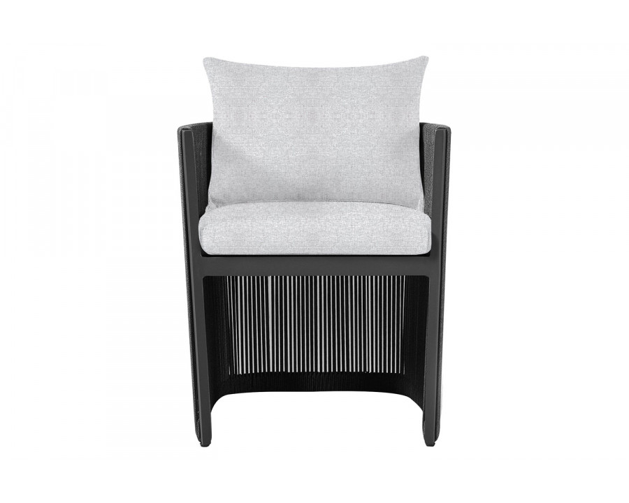 Harbour Antigua Dining Chair - Aluminum Asteroid, Copacabana Sand