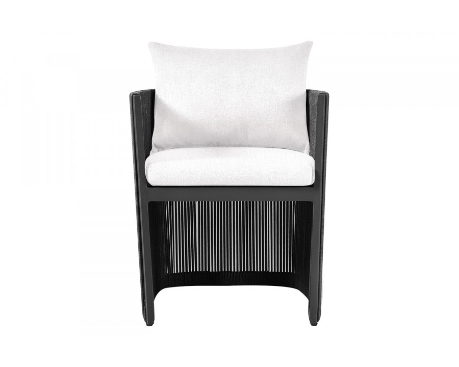 Harbour Antigua Dining Chair - Aluminum Asteroid, Panama Blanco