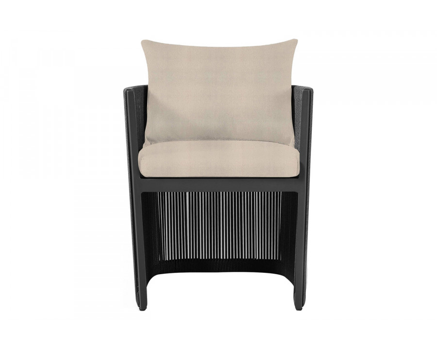 Harbour Antigua Dining Chair - Aluminum Asteroid, Riviera Sand