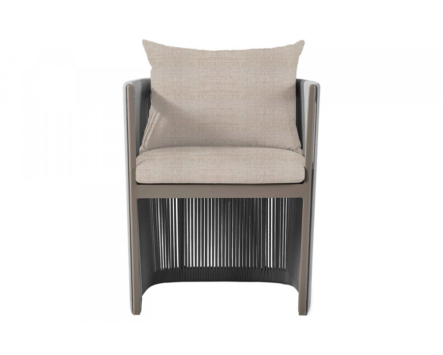 Harbour Antigua Dining Chair - Aluminum Asteroid, Siesta Taupe