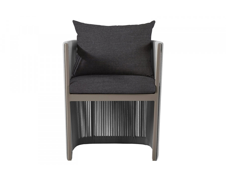 Harbour Antigua Dining Chair - Aluminum Taupe, Lisos Grafito