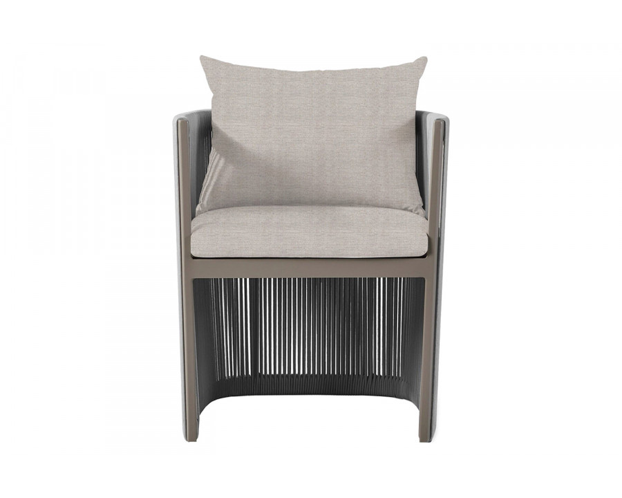 Harbour Antigua Dining Chair - Aluminum Taupe, Cast Silver