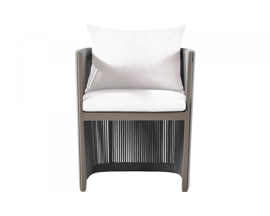 Harbour Antigua Dining Chair - Aluminum Taupe, Panama Blanco