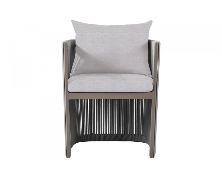 Harbour Antigua Dining Chair - Aluminum Taupe, Panama Cloud