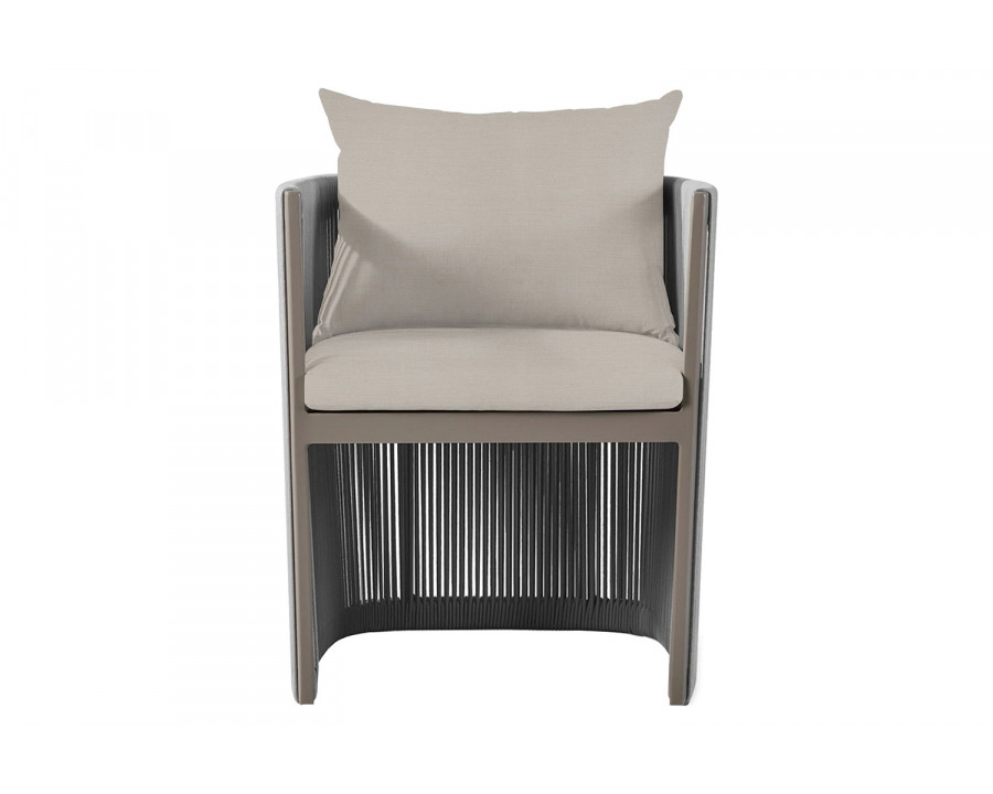 Harbour Antigua Dining Chair - Aluminum Taupe, Panama Marble