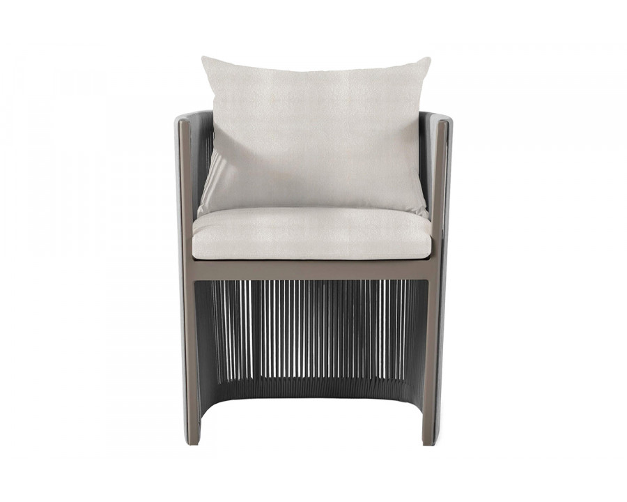 Harbour Antigua Dining Chair - Aluminum Taupe, Riviera Ivory