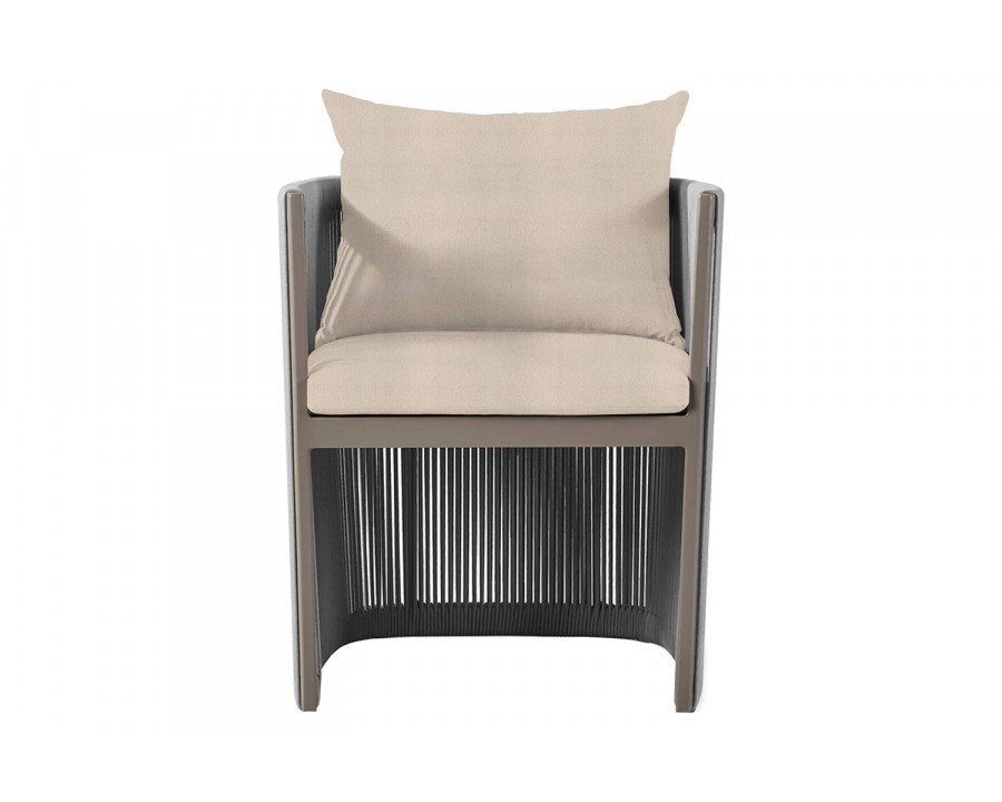 Harbour Antigua Dining Chair - Aluminum Taupe, Riviera Sand