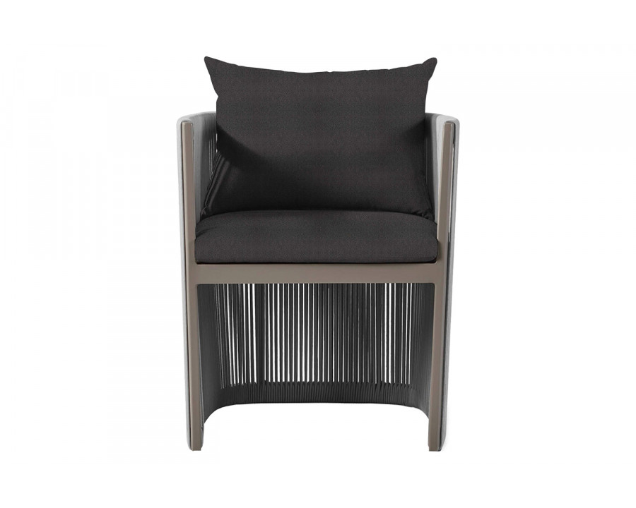 Harbour Antigua Dining Chair - Aluminum Taupe, Riviera Slate