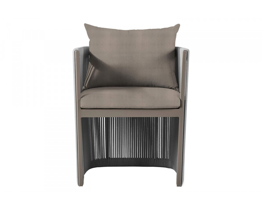 Harbour Antigua Dining Chair - Aluminum Taupe, Riviera Stone