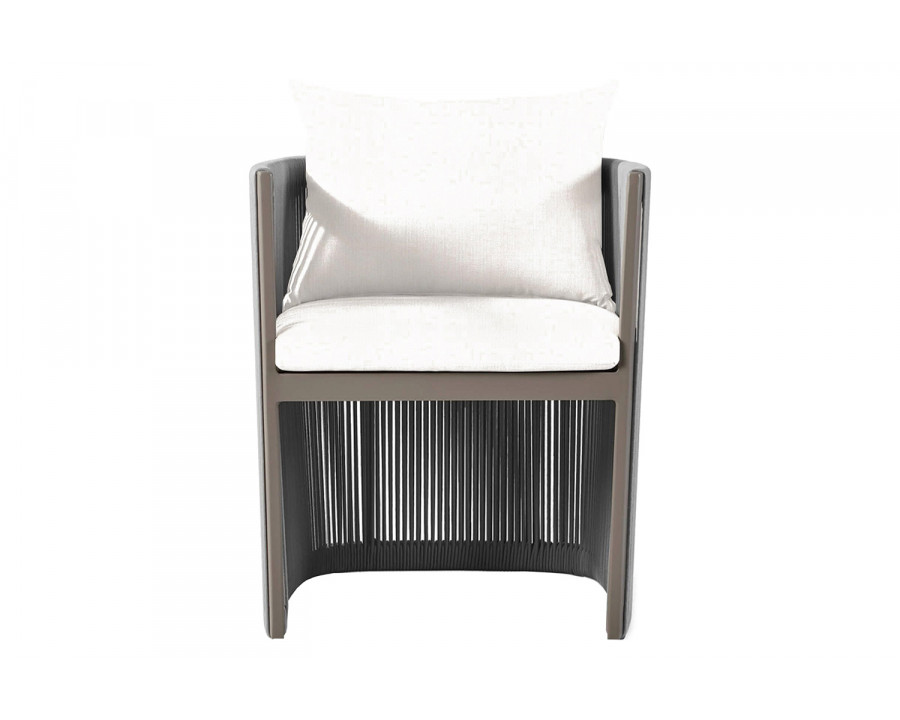 Harbour Antigua Dining Chair - Aluminum Taupe, Siesta Ivory