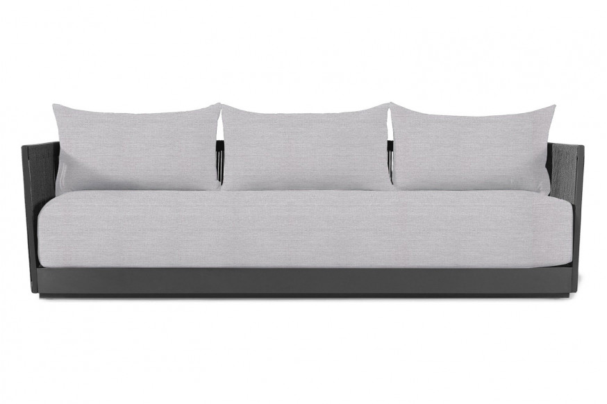 Harbour™ Antigua 3 Seat Sofa - Aluminum Asteroid, Panama Cloud