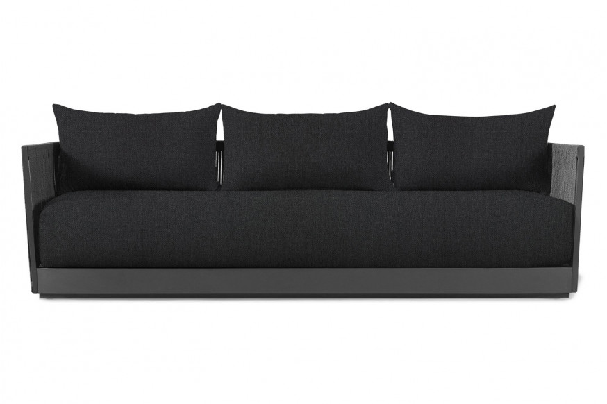 Harbour™ Antigua 3 Seat Sofa - Aluminum Asteroid, Panama Grafito