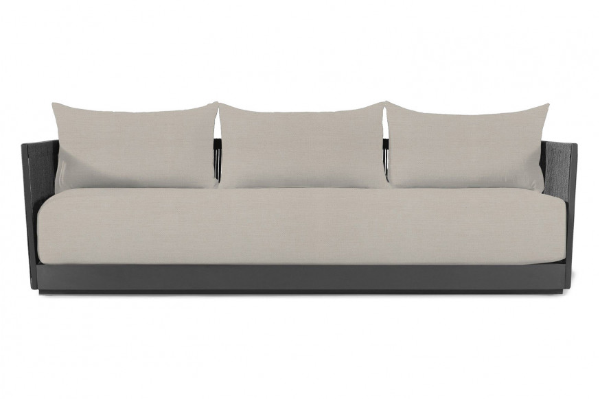 Harbour™ Antigua 3 Seat Sofa - Aluminum Asteroid, Panama Marble