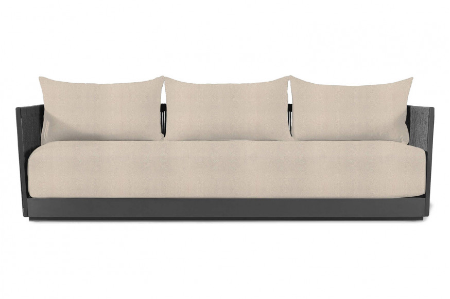 Harbour™ Antigua 3 Seat Sofa - Aluminum Asteroid, Riviera Sand