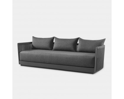 Harbour™ Antigua 3 Seat Sofa - Aluminum Asteroid, Siesta Indigo, Rope Dark Gray