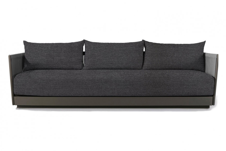 Harbour™ Antigua 3 Seat Sofa - Aluminum Taupe, Lisos Grafito