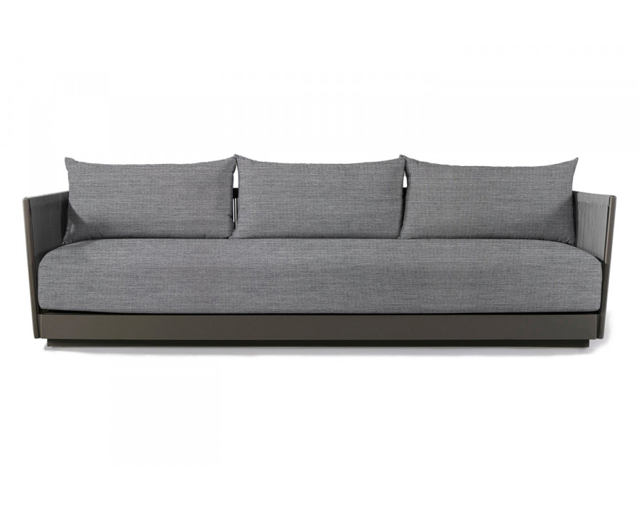 Harbour Antigua 3 Seat Sofa - Aluminum Taupe, Lisos Piedra