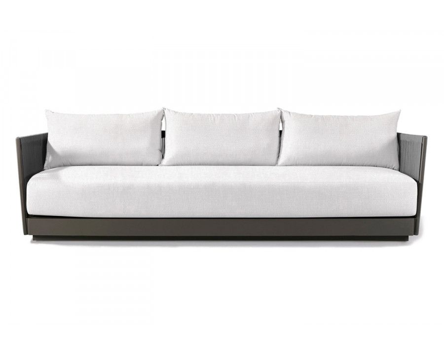 Harbour Antigua 3 Seat Sofa - Aluminum Taupe, Panama Blanco