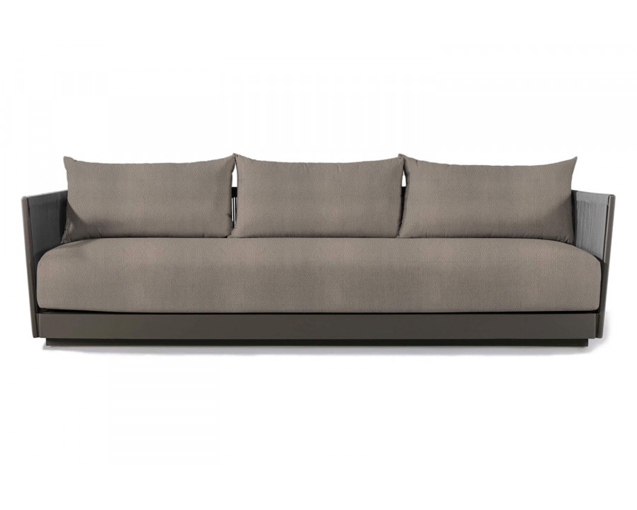 Harbour Antigua 3 Seat Sofa - Aluminum Taupe, Riviera Stone