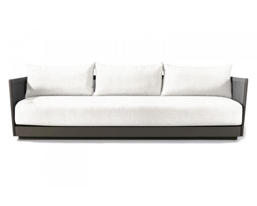 Harbour Antigua 3 Seat Sofa - Aluminum Taupe, Siesta Ivory