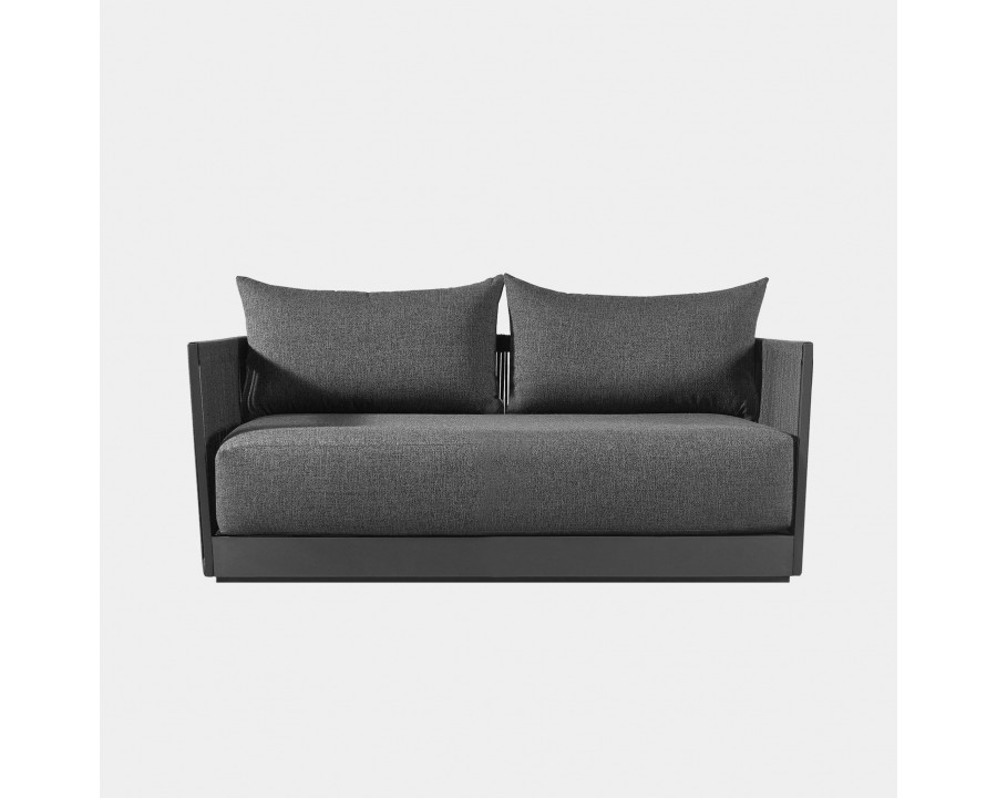 Harbour Antigua 2 Seat Sofa - Aluminum Asteroid, Lisos Grafito, Rope Dark Gray