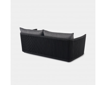 Harbour Antigua 2 Seat Sofa - Aluminum Asteroid, Lisos Grafito, Rope Dark Gray