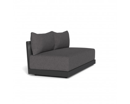 Harbour Antigua 2 Seat Armless Sofa - Aluminum Asteroid, Riviera Slate, Rope Dark Gray