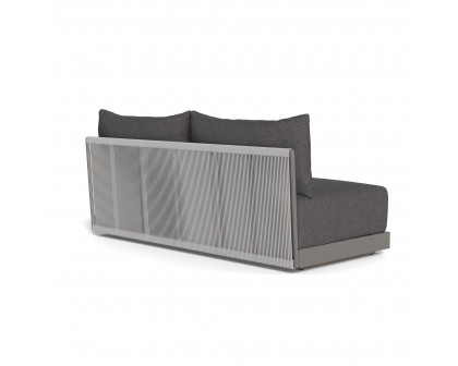 Harbour Antigua 2 Seat Armless Sofa - Aluminum Taupe, Riviera Slate, Rope Light Gray