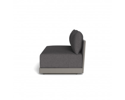 Harbour Antigua 2 Seat Armless Sofa - Aluminum Taupe, Riviera Slate, Rope Light Gray