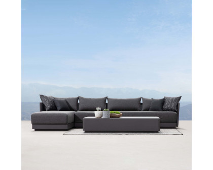 Harbour Antigua 2 Seat 1 Arm Right - Aluminum Asteroid, Lisos Grafito, Rope Dark Gray