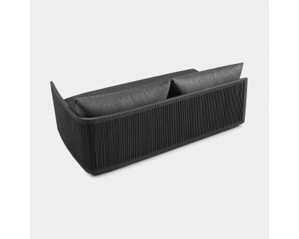 Harbour Antigua 2 Seat 1 Arm Right - Aluminum Asteroid, Copacabana Midnight, Rope Dark Gray