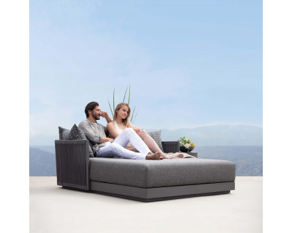 Harbour Antigua Daybed - Aluminum Asteroid, Lisos Grafito, Rope Dark Gray