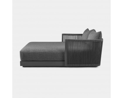 Harbour Antigua Daybed - Aluminum Asteroid, Copacabana Midnight, Rope Dark Gray