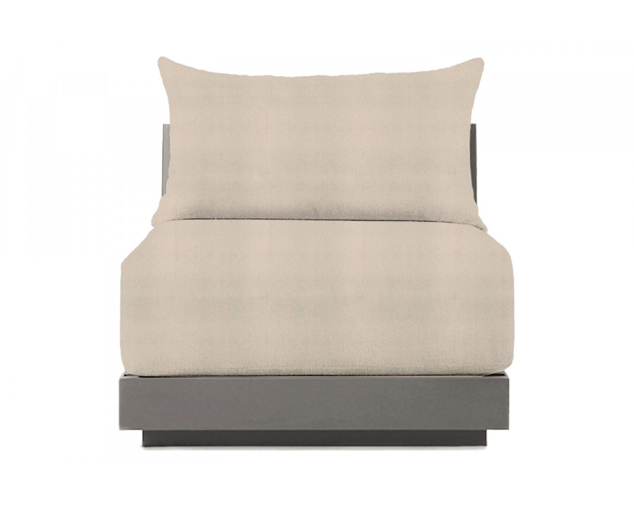 Harbour Antigua Armless Single - Aluminum Taupe, Riviera Sand