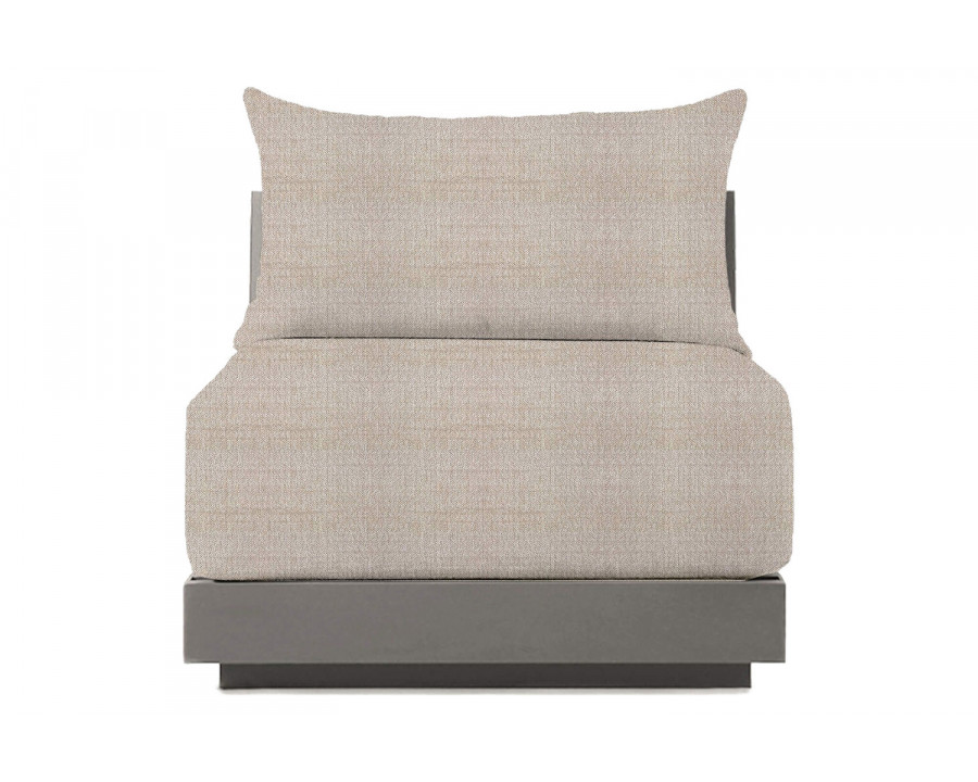 Harbour Antigua Armless Single - Aluminum Taupe, Siesta Taupe