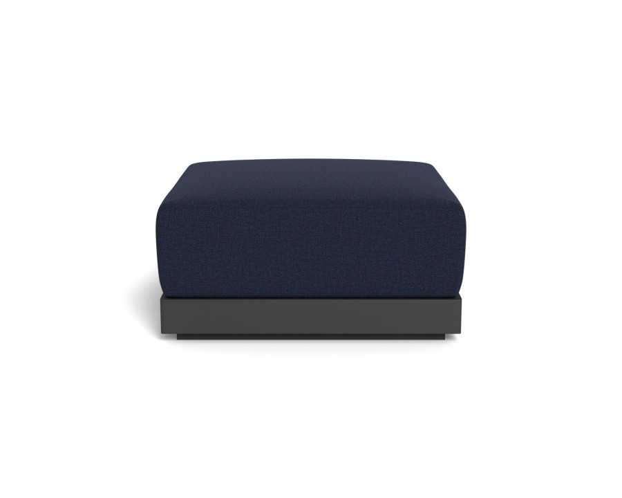 Harbour Antigua Ottoman - Aluminum Asteroid, Siesta Indigo