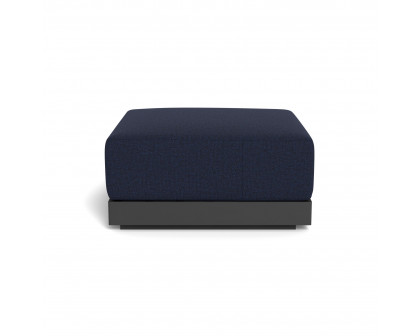 Harbour Antigua Ottoman - Aluminum Asteroid, Siesta Indigo