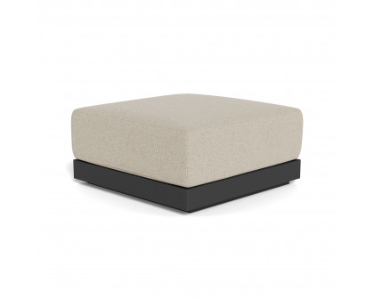 Harbour Antigua Ottoman - Aluminum Asteroid, Siesta Taupe