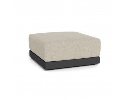 Harbour Antigua Ottoman - Aluminum Asteroid, Siesta Taupe