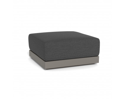 Harbour Antigua Ottoman - Aluminum Taupe, Lisos Grafito