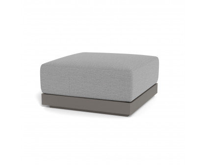 Harbour Antigua Ottoman - Aluminum Taupe, Lisos Piedra