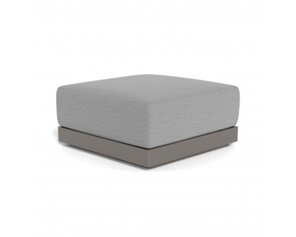 Harbour Antigua Ottoman - Aluminum Taupe, Lisos Piedra