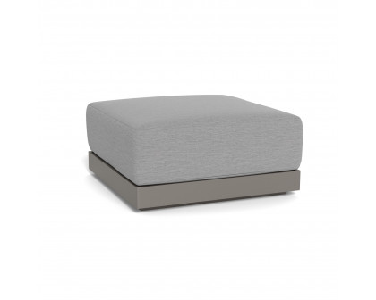 Harbour Antigua Ottoman - Aluminum Taupe, Lisos Piedra