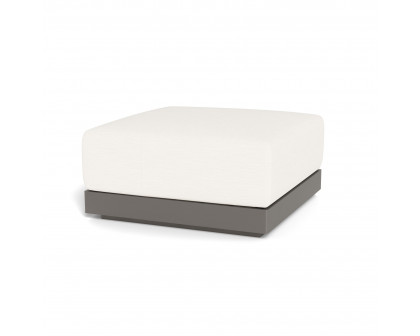 Harbour Antigua Ottoman - Aluminum Taupe, Panama Blanco