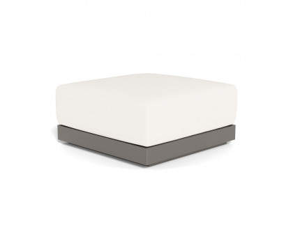 Harbour Antigua Ottoman - Aluminum Taupe, Panama Blanco