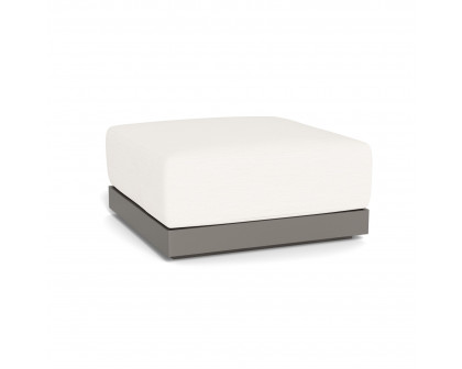 Harbour Antigua Ottoman - Aluminum Taupe, Panama Blanco