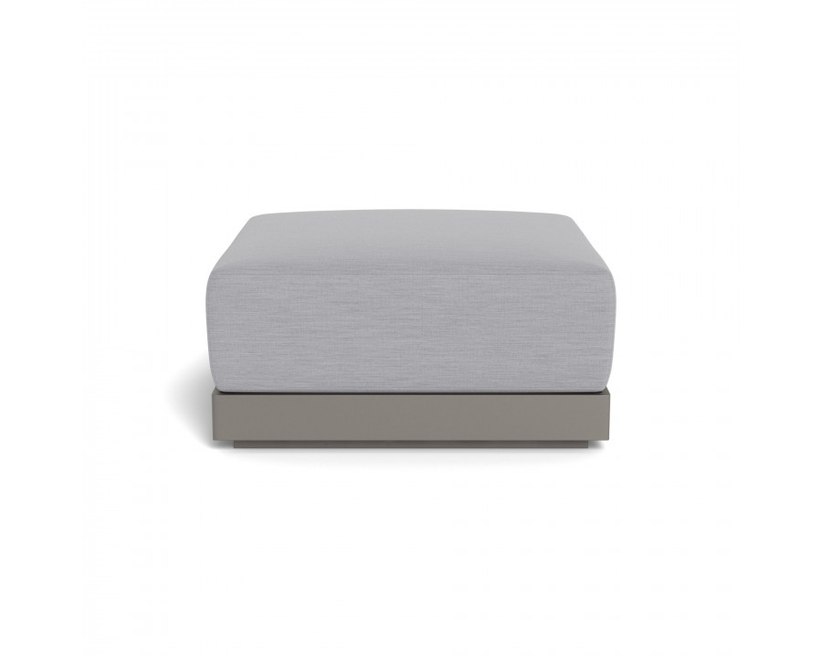 Harbour Antigua Ottoman - Aluminum Taupe, Panama Cloud