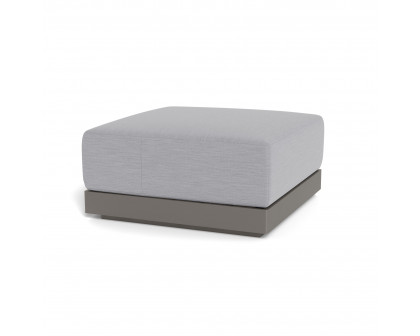 Harbour Antigua Ottoman - Aluminum Taupe, Panama Cloud